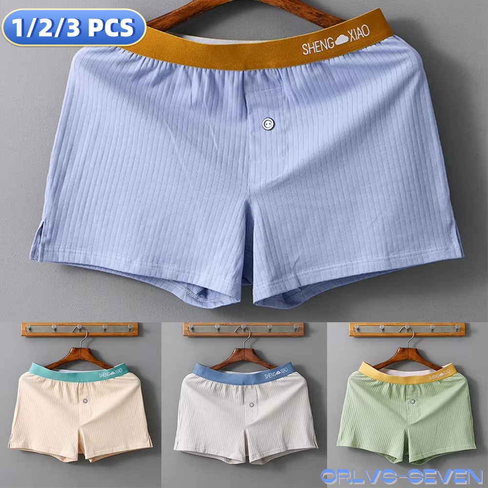 Boxer Shorts Modal - メンズ通気性コットンボクサー,無地の下着,ルーズフィットパンツ,ショーツ,ホームウェア,1ピース,2ピース,3ピース