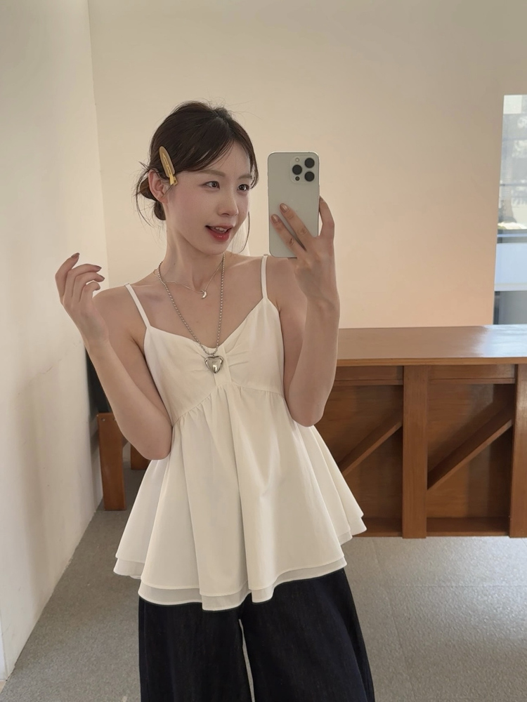 Base Layer Top - プラスサイズの女性の V ネックタンクトップ夏の新しいスタイル痩身多用途ベースレイヤートップ韓国スタイルストレートカットノースリーブ