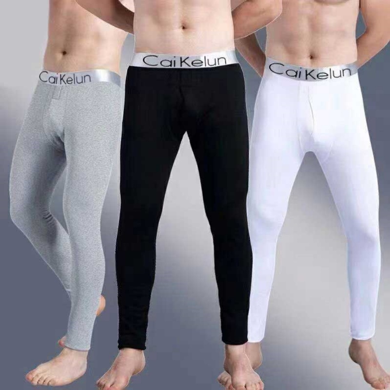 Compression Long Pant - メンズサーマルアンダーウェアパンツ 冬用 厚手フリース裏地付きロングジョンズ 暖かいレギンス ベースレイヤーボトムス 保温コンプレッションタイツ