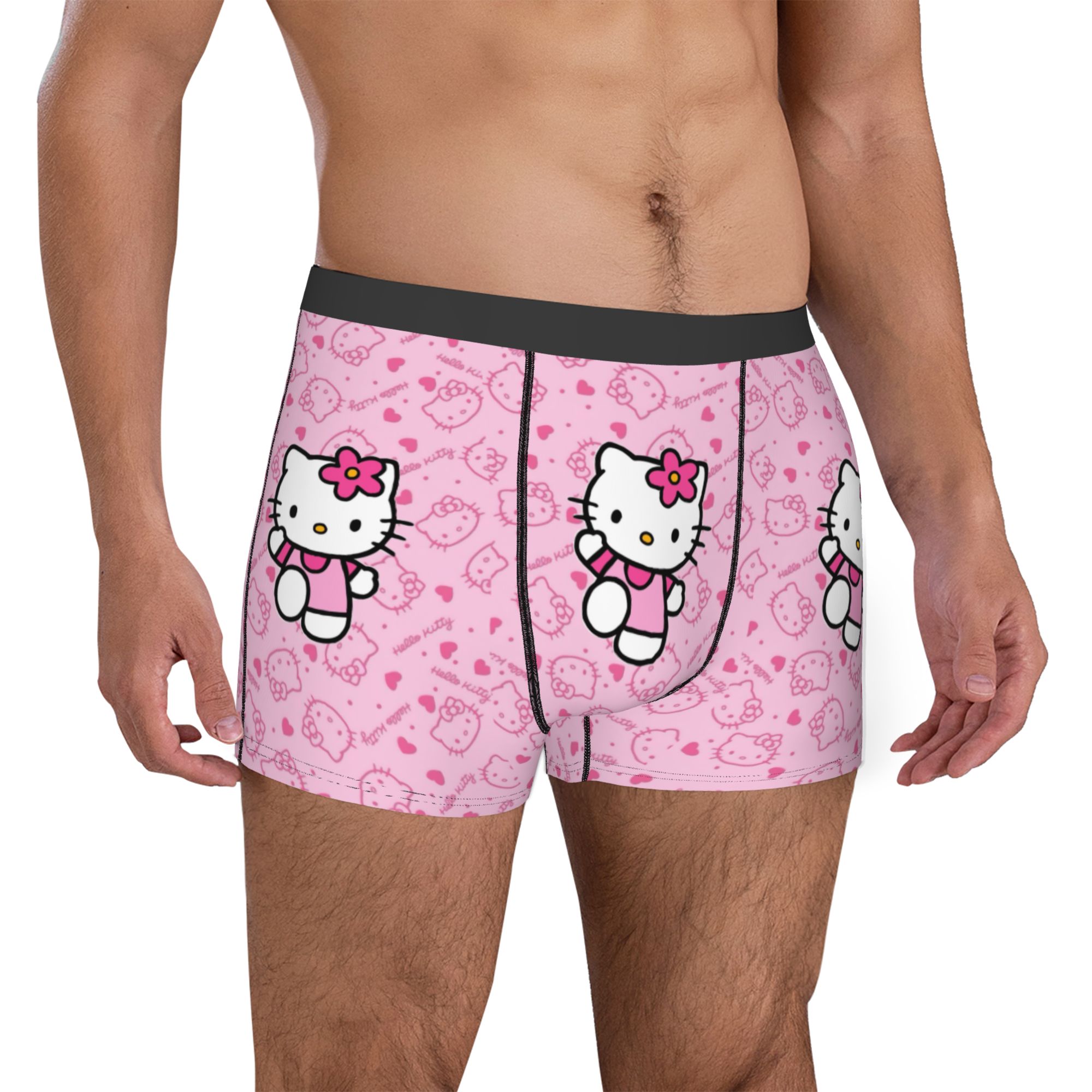 女の子子猫下着男性プリントピンクかわいい漫画ボクサーブリーフ - Boxer Shorts Modal のレビューと価格