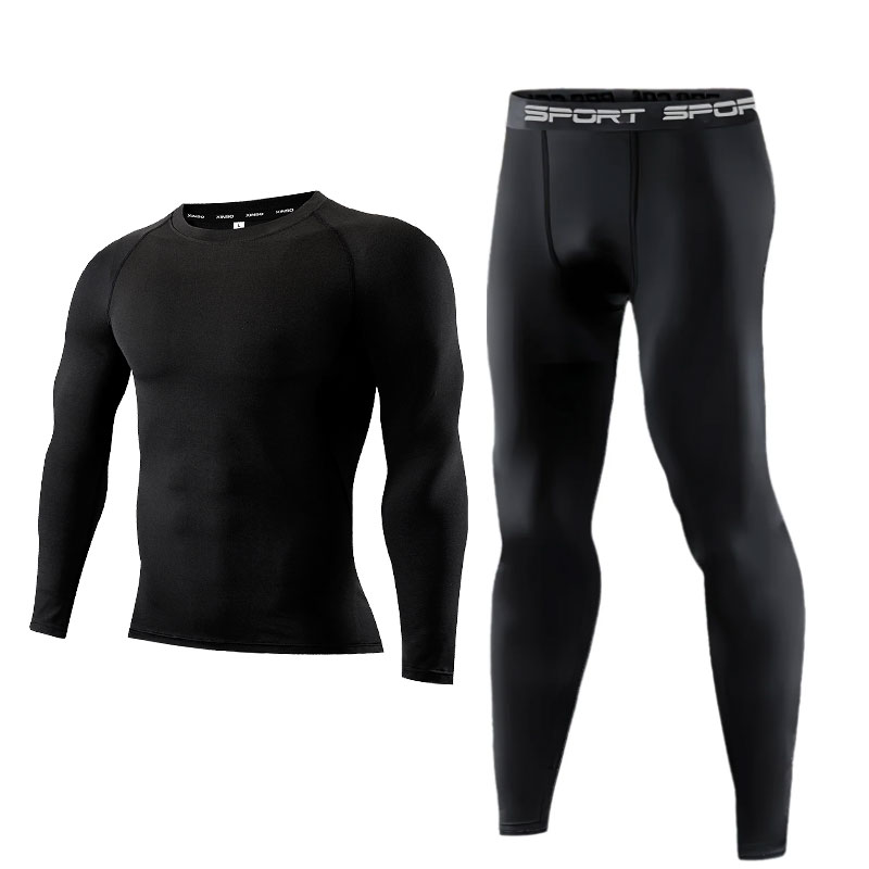 メンズコンプレッションセット2点セット 長袖シャツとパンツ  - Compression Long Pant のレビューと価格