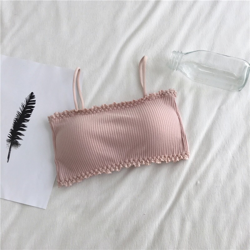 女性の綿のブラジャー女性チューブトップブラジャー女性のサスペ - Suspender Tank Top のレビューと価格