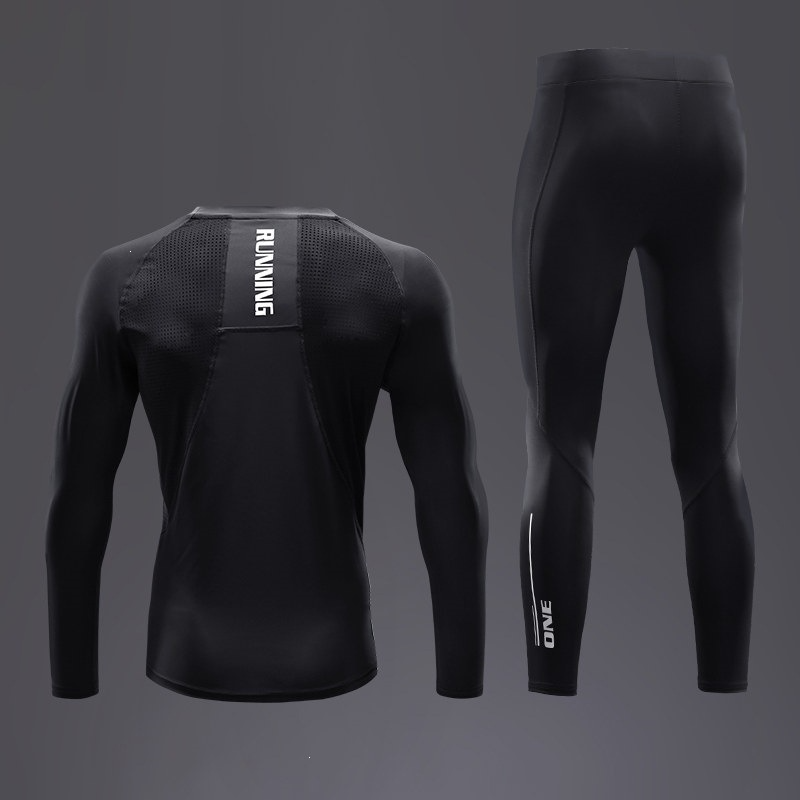 男性クイックドライ圧縮トラックスーツメッシュバック長袖トップ - Compression Long Pant のレビューと価格