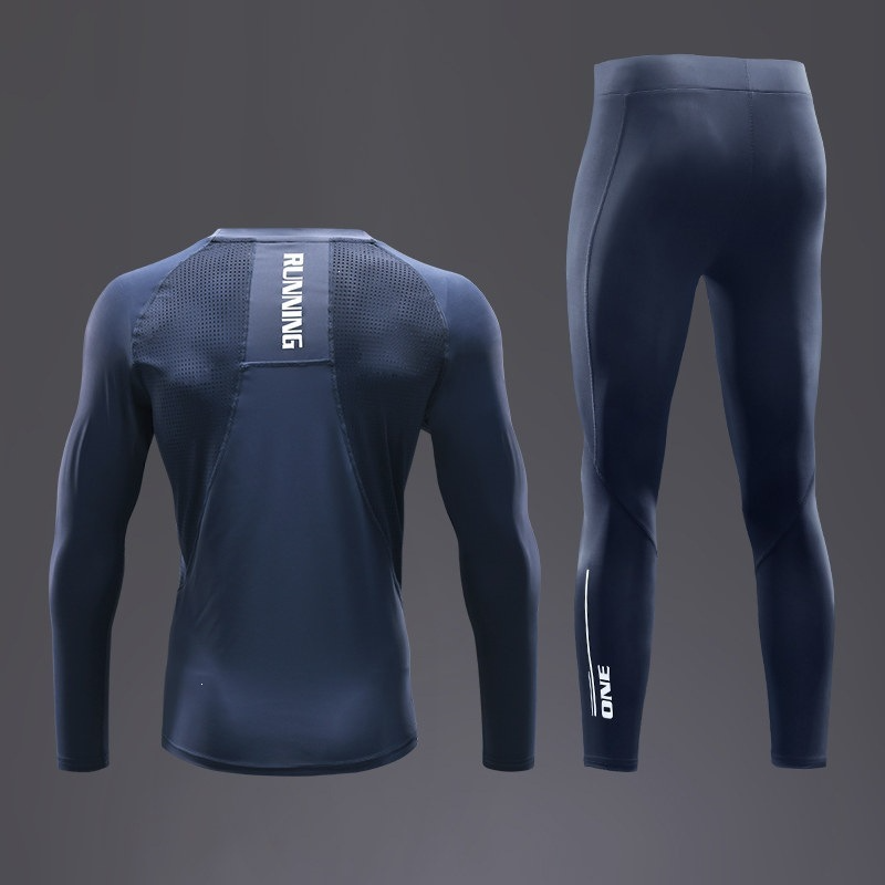 男性クイックドライ圧縮トラックスーツメッシュバック長袖トップ - Compression Long Pant のレビューと価格