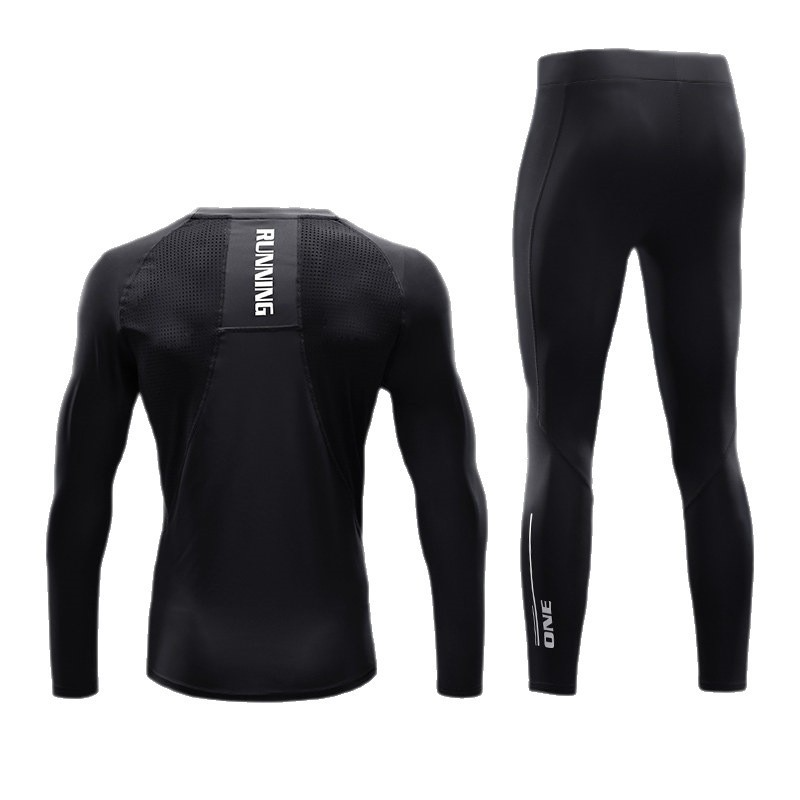 男性クイックドライ圧縮トラックスーツメッシュバック長袖トップ - Compression Long Pant のレビューと価格