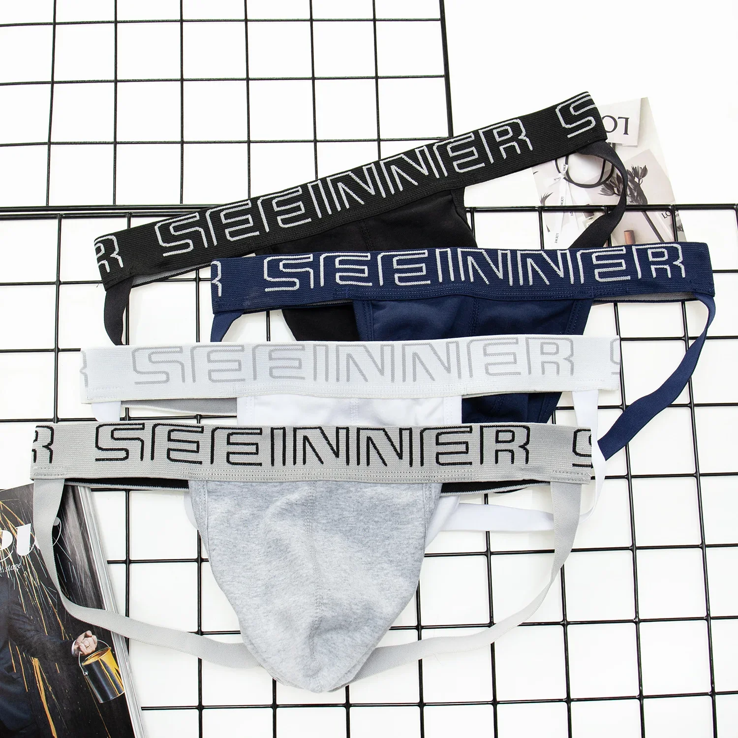 男性用のセクシーなコットン下着,ジョックストラップ付きのセク - Jockstrap Athletic のレビューと価格
