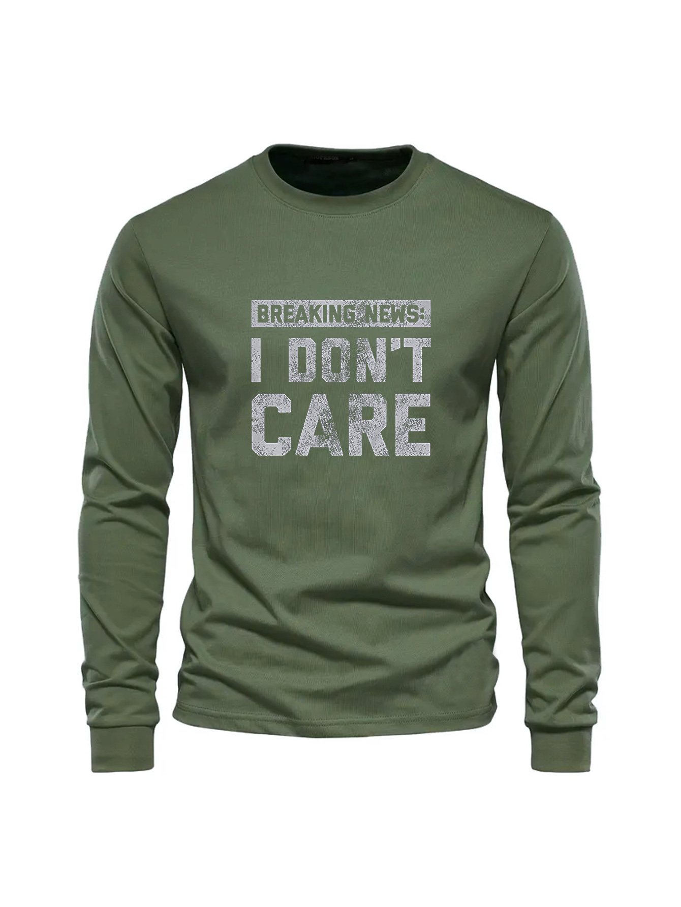 100%コットン メンズ クルーネック 長袖Tシャツ ルーズ - Undershirt Crew Neck のレビューと価格