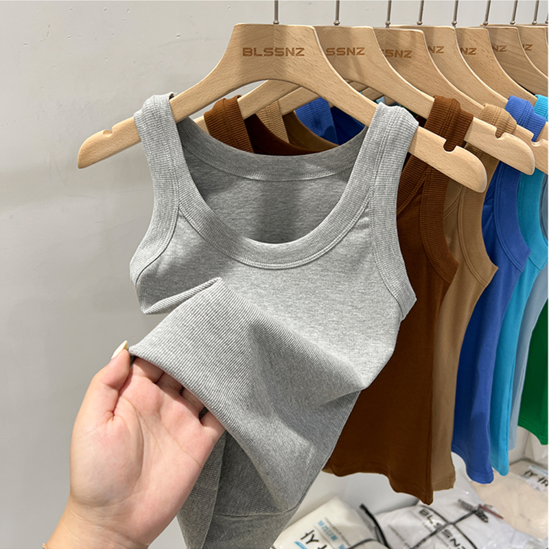 2026年夏 レディース 無地 ラウンドネック リブ編み タ - Tank Top Ribbed のレビューと価格