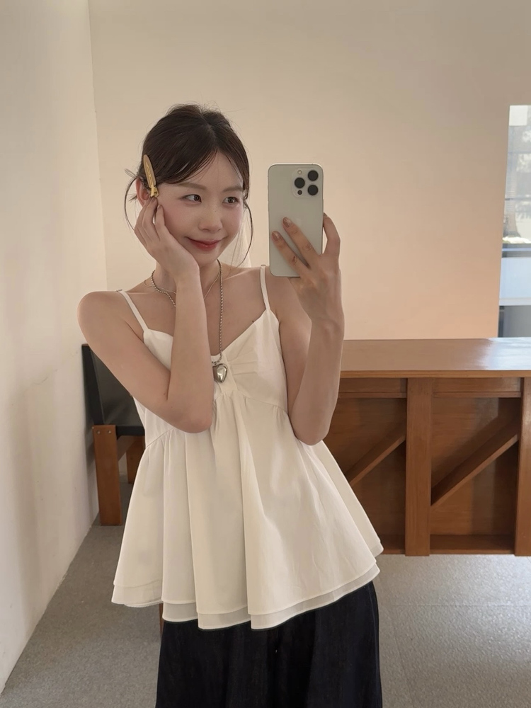 プラスサイズの女性の V ネックタンクトップ夏の新しいスタイ - Base Layer Top のレビューと価格