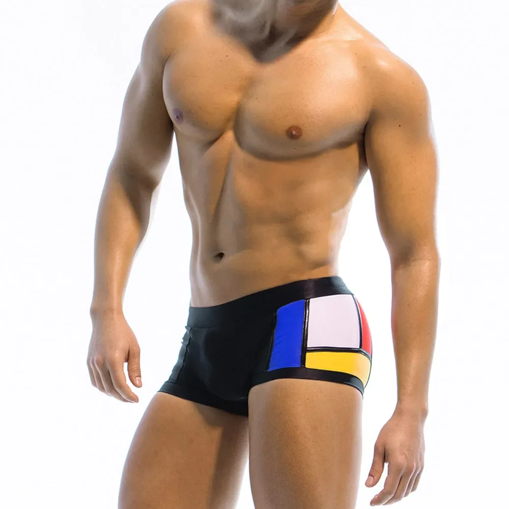 メンズカラーブロックサーフショーツパンツ、水着、水着、ボクサ - Boxer Shorts Modal のレビューと価格
