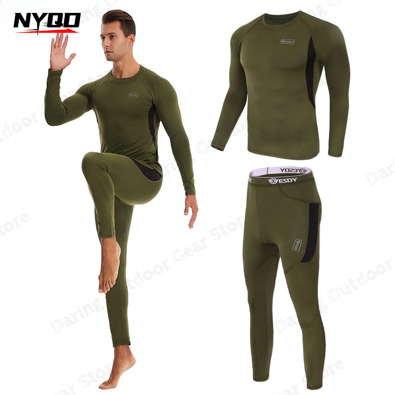 メンズフリース裏地サーマルベースレイヤーセット 速乾性 通気 - Base Layer Top のレビューと価格