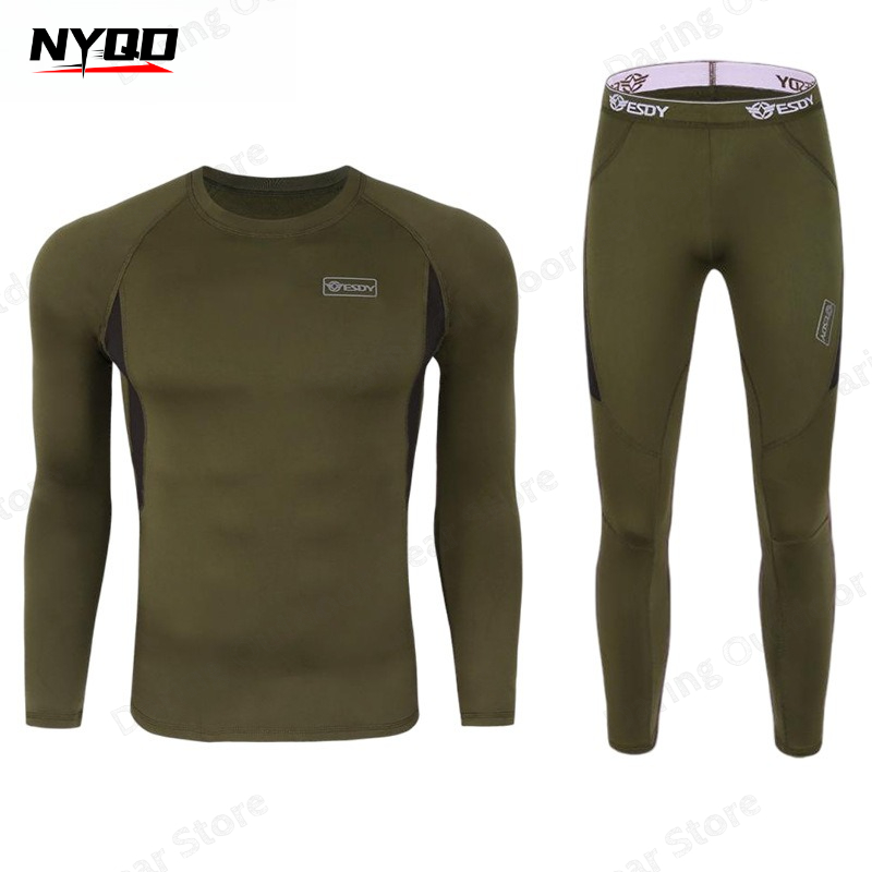 メンズフリース裏地サーマルベースレイヤーセット 速乾性 通気 - Base Layer Top のレビューと価格
