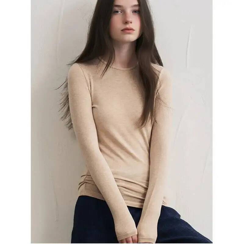 レディースカシミヤ混紡長袖トップス 秋冬用 ソフトモーダルス - Base Layer Top のレビューと価格